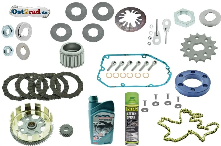 Umbausatz auf Tuning Kupplung und Sport Kettenkit Simson S51 SR50 Umbausatz auf Tuning Kupplung und Sport Kettenkit Simson S51 SR50