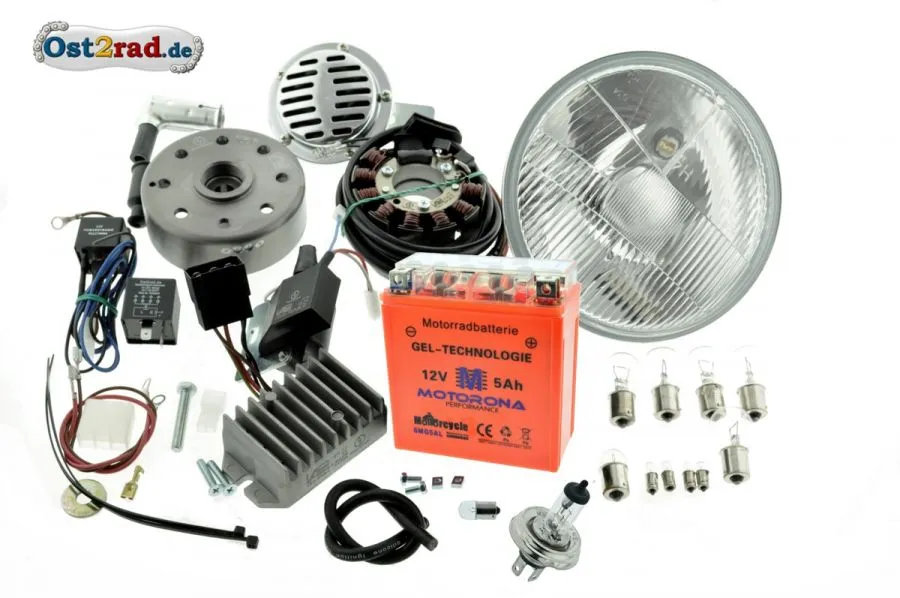Umbausatz Zündung Vape für MZ ETS TS 125 150 komplett 12V mit Reflektor H4 Umbausatz Zündung Vape für MZ ETS TS 125 150 komplett 12V mit Reflektor H4