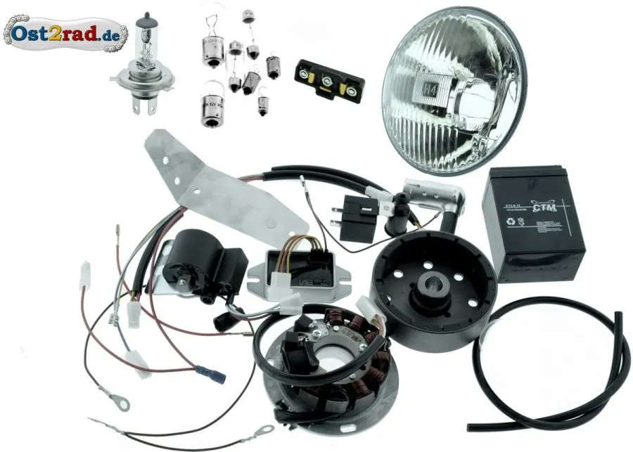 Org. Vape 3 Zündung 12V mit Reflektor H4 für Simson KR51-1 Schwalbe - mit Scheinwerfer Org. Vape 3 Zündung 12V mit Reflektor H4 für Simson KR51-1 Schwalbe - mit Scheinwerfer