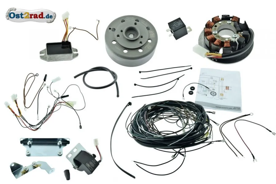 Vape Zündung 3 mit Kabelbaum für Simson S51 S50, 12V 100W