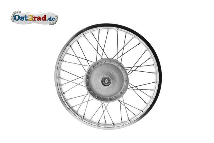 Speichenrad ES TS 125 150 vorn Alu - Edelstahl komplett