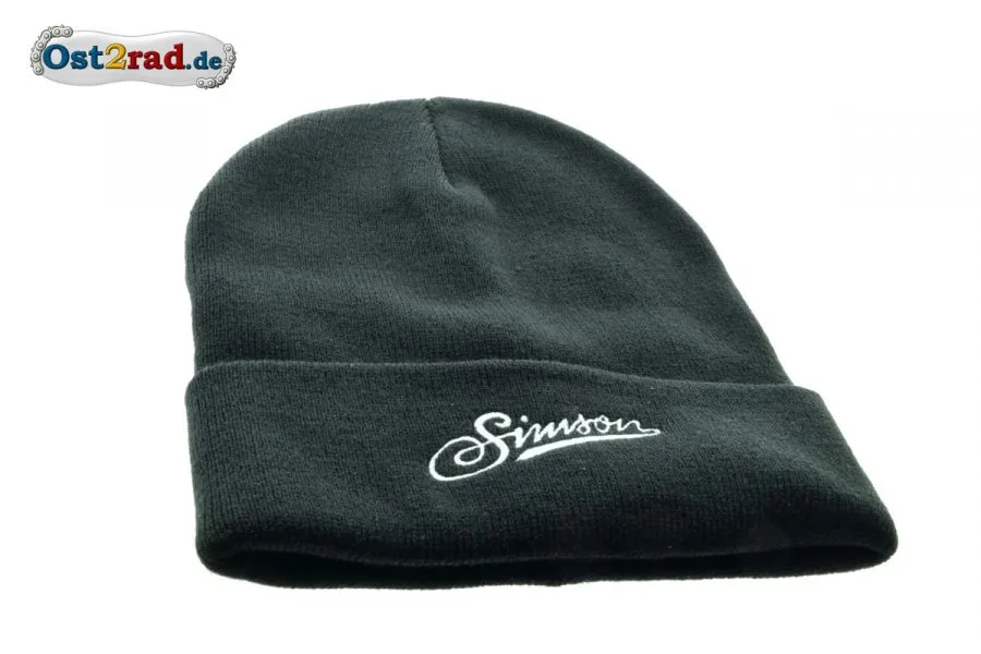 Wintermütze Beanie schwarz mit SIMSON Schriftzug