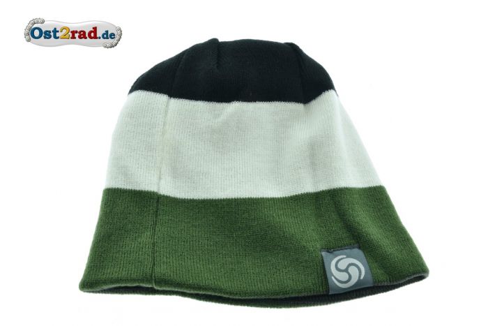 Wintermütze Beanie zum Wenden zweifarbig mit Simson Schriftzug