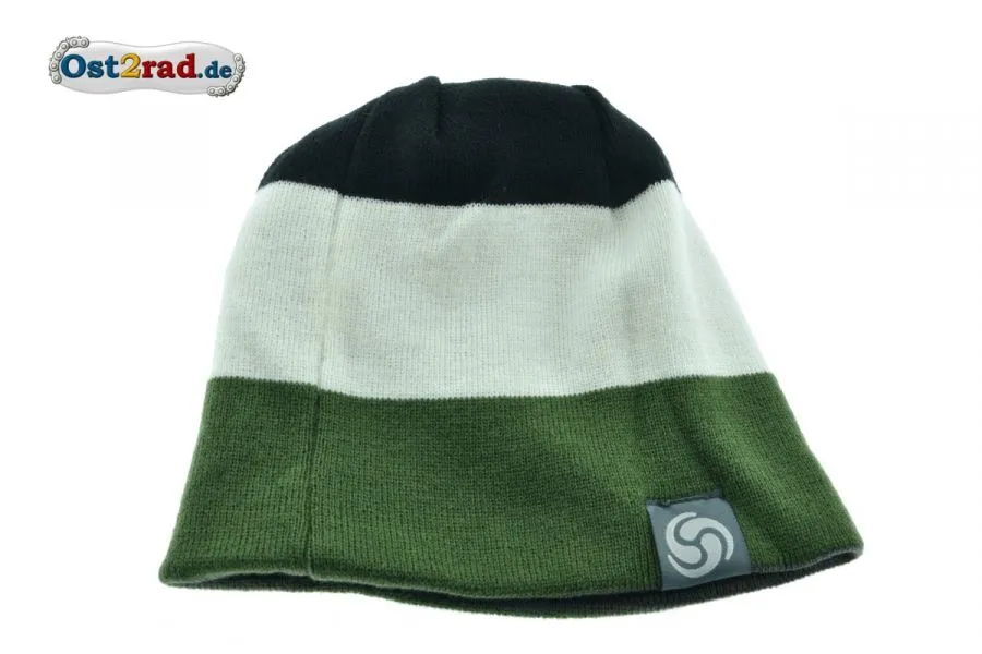 Wintermütze Beanie zum Wenden zweifarbig mit Simson Schriftzug