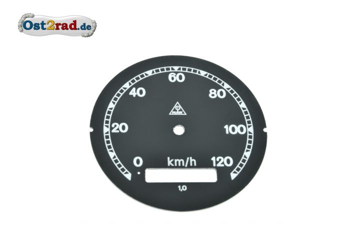Ziffernblatt Tacho Aluminium AWO BK350 BMW EMW - 120km/h