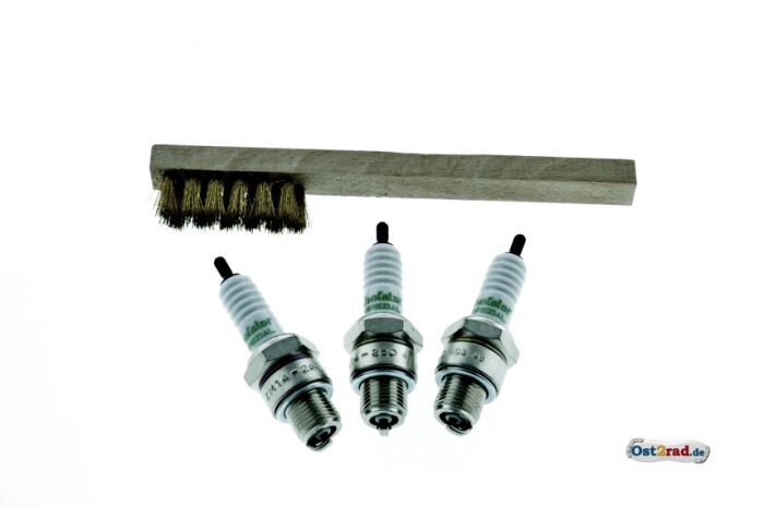  Set Zündkerzen Isolator 260 mit Bürste