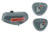Tank Set mit Seitendeckel S51 S70 EISEN-Grau, versiegelt, mit Aufkleber Simson