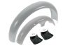 SET Kotflügel S50 S51 Schutzbleche, PPB SILBER mit Schmutzschutz