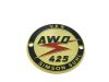 Tankplakette Emblem „VEB AWO SIMSON SUHL“ rot/gold/schwarz für AWO Touren & AWO Sport