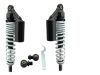 ZT Federbeine SCHWARZ-WEISSE FEDER S50 S51 hydraulischer Dämpfung externen Ausgleichsbehälter 360mm
