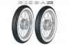 2x Komplettrad Alu-Edelstahl, Weisswandreifen für Simson S50 S51 Vogelserie