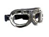 Brille Oldtimer Motorrad Motorradbrille Pilotenbrille silber