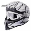 Motocrosshelm Fortis Graffi gms mattschwarz-weiss