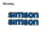 Tankaufkleber PAAR für Simson S50 blau