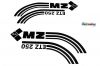 Aufkleber Satz Tank Seitendeckel passend für MZ ETZ 250 schwarz