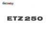 Aufkleber passend für MZ ETZ250 schwarz matt, quer, original DDR