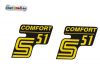Aufkleber Satz Seitendeckel für SIMSON S51 COMFORT gelb Originaloptik