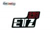 Aufkleber für Seitendeckel ETZ251 schwarz/rot
