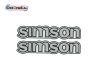 Tankaufkleber PAAR für Simson S50 silber