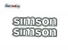 Tankaufkleber PAAR für Simson S50 weiss