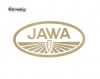Oval logo sticker Jawa gold great