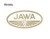 Oval logo sticker Jawa gold great