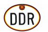 Aufkleber oval DDR mit Wappen
