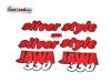 Aufklebersatz silver style Jawa 640 in rot
