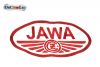 Aufnäher JAWA CZ Logo oval weiss rot - 20x11cm