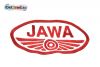 Aufnäher JAWA Logo oval weiss rot - 20x11cm