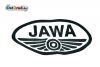 Aufnäher JAWA Logo oval weiss schwarz - 20x11cm