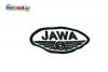 Aufnäher JAWA Logo oval weiss schwarz - 9x5cm