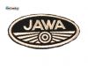 Aufnäher Jawa Logo oval klein schwarz/braun