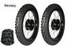 2x Komplettrad CROSS SCHWARZ 2.75-16 für Simson S50 S51, Alu-Edelstahl