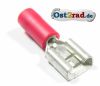 Blade receptacle 6.3 mm, red