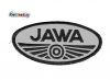 Aufnäher Jawa Logo oval klein grau/schwarz