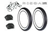 2xSET Weißwandreifen Straße RIESA für Simson S50 S51 KR51 Schwalbe 2,75-16