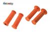 SET RacingOrange Fußrasten- und Lenkergriffgummis für Simson S50 S51