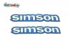 Tankaufkleber PAAR für Simson S50 weiß-blau-schwarz