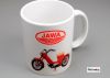 Tasse weiss mit Aufdruck JAWA Pionyr 550