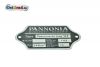 Typenschild Pannonia de Luxe geschwungene Form