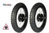 2x Winterrad komplett für Simson SCHWARZ - Edelstahl, KR51, S50, S51, Vogelserie